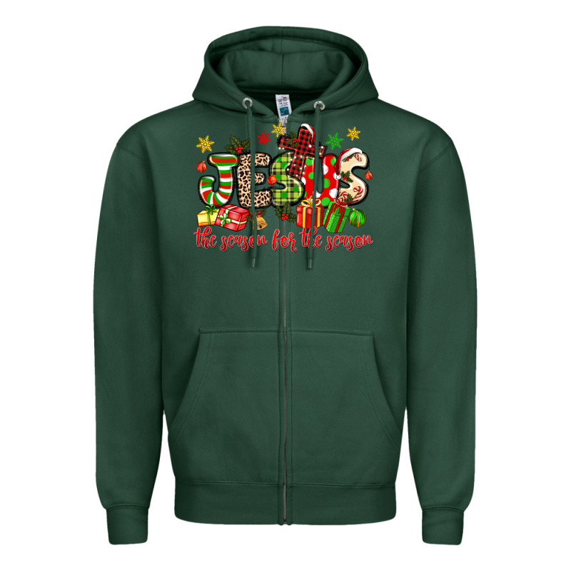 Jesus The Reason For The Season Zipper Hoodie by MaliasSmallBusiness | Teevron