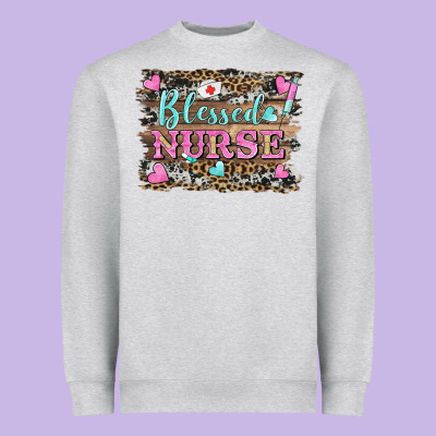 Blessed Nurse Heavyweight Sweatshirt Designed By Barkaloodesign