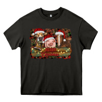 Asphalt merry christmas farm animals Heavy Core Tee - RanaPortraitStore