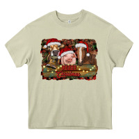 Mossy merry christmas farm animals Heavy Core Tee - RanaPortraitStore