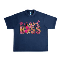 Navy girl boss afro black woman Urban Heavy Tee - NancyCooperArtShop