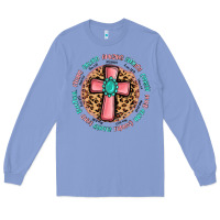 Colony Blue love myself cross Long Sleeve Tee - MaliasSmallBusiness