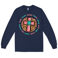 Navy love myself cross Long Sleeve Tee - MaliasSmallBusiness