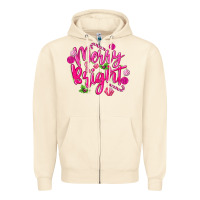 Sandshell merry and bright Zipper Hoodie - MaliasSmallBusiness