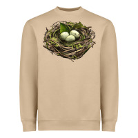 Mushroom Bird Nest With Eggs Heavyweight Sweatshirt - LillyAllenDesigns