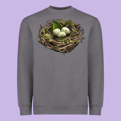 Bird Nest With Eggs Heavyweight Sweatshirt Designed By Lillyallendesigns