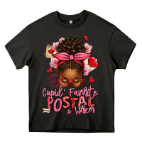 Asphalt cupid's favorite postal worker afro messy bun Heavy Core Tee - texasbilliewilder