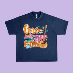 Girls Just Wanna Have Fun Urban Heavy Tee Designed By Nancycooperartshop