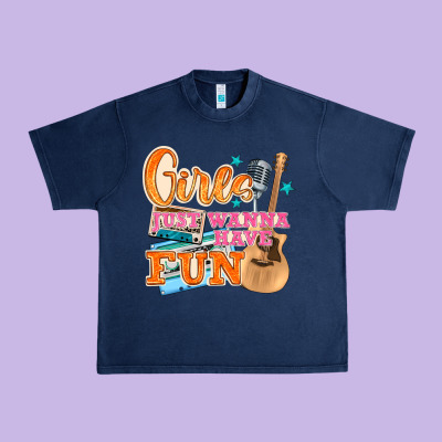 Girls Just Wanna Have Fun Urban Heavy Tee Designed By Nancycooperartshop