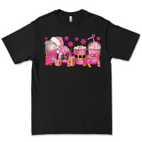 Black pink christmas coffee cups Premium Tee - texasbilliewilder