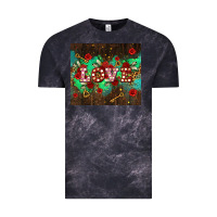Cloud Black love  and leopard with keys Vintage Tee - AdoDesignShop