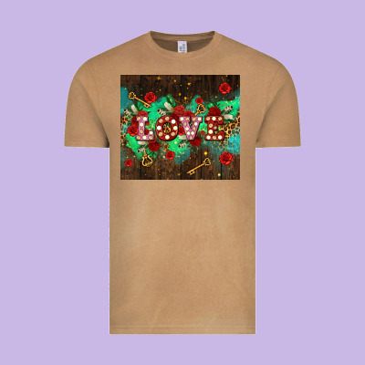 Love  And Leopard With Keys Vintage Tee Designed By Adodesignshop