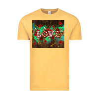 Vintage Mustard love  and leopard with keys Vintage Tee - AdoDesignShop