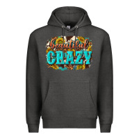 Charcoal Heather Western Beautiful Crazy Premium Hoodie - texasbilliewilder