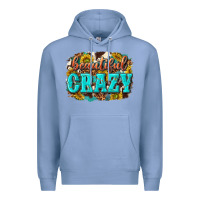 Colony Blue Western Beautiful Crazy Premium Hoodie - texasbilliewilder