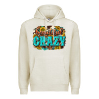 Oatmeal Heather Western Beautiful Crazy Premium Hoodie - texasbilliewilder