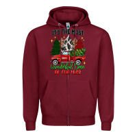 Burgundy its the most wonderful time of the year Zipper Hoodie - MaliasSmallBusiness
