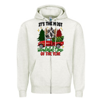 Oatmeal Heather its the most wonderful time of the year Zipper Hoodie - MaliasSmallBusiness