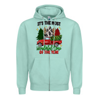 Seafoam its the most wonderful time of the year Zipper Hoodie - MaliasSmallBusiness
