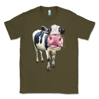 Army Green Cute Holstein Classic Tee - LillyAllenDesigns