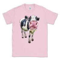 Bubblegum Pink Cute Holstein Classic Tee - LillyAllenDesigns
