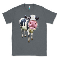Charcoal Heather Cute Holstein Classic Tee - LillyAllenDesigns