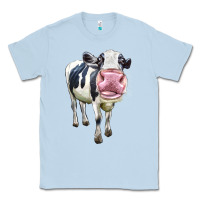 Dusty Blue Cute Holstein Classic Tee - LillyAllenDesigns