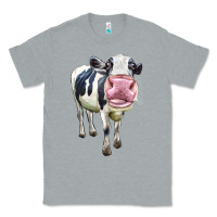 Heather Grey Cute Holstein Classic Tee - LillyAllenDesigns