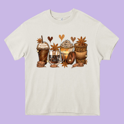 Melanin Afro Coffee Cups Heavy Core Tee Designed By Zillion Design Studio