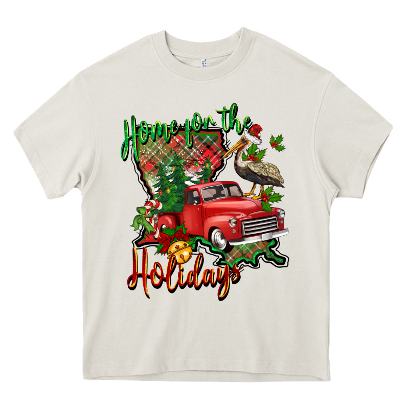 Home For The Holidays Louisiana Heavy Core Tee by BarkalooDesign | Teevron