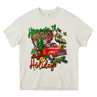 Cream home for the holidays louisiana Heavy Core Tee - BarkalooDesign