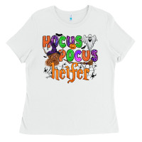 White hocus pocus heifer Ladies Tee - Zillion Design Studio