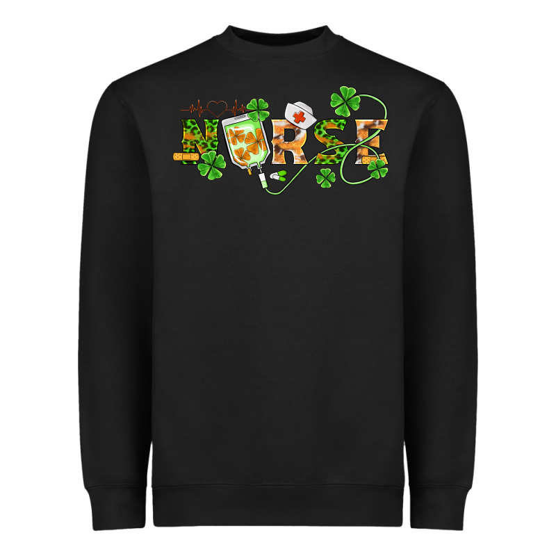 St Patricks Day Nurse Heavyweight Sweatshirt by BarkalooDesign | Teevron