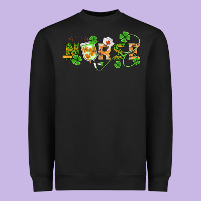 St Patricks Day Nurse Heavyweight Sweatshirt Designed By Barkaloodesign