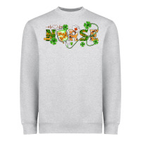 Heather Grey st patricks day nurse Heavyweight Sweatshirt - BarkalooDesign