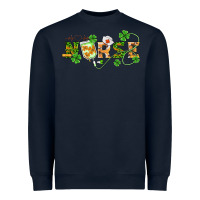 Navy st patricks day nurse Heavyweight Sweatshirt - BarkalooDesign