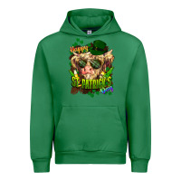 Emerald St. Patrick's Day Cow Urban Hoodie - HowdyJamesFarm