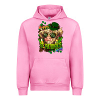 Fuchsia Pink St. Patrick's Day Cow Urban Hoodie - HowdyJamesFarm