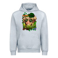 Heather Grey St. Patrick's Day Cow Urban Hoodie - HowdyJamesFarm