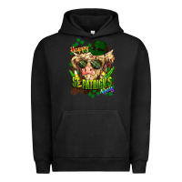 Pigment Black St. Patrick's Day Cow Urban Hoodie - HowdyJamesFarm