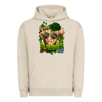 Pigment French Oak St. Patrick's Day Cow Urban Hoodie - HowdyJamesFarm