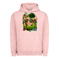 Pigment Salmon St. Patrick's Day Cow Urban Hoodie - HowdyJamesFarm