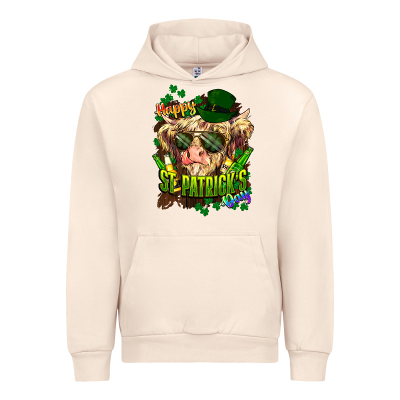St. Patrick's Day Cow Urban Hoodie by HowdyJamesFarm | Teevron