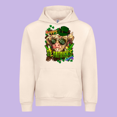 St. Patrick's Day Cow Urban Hoodie Designed By Howdyjamesfarm