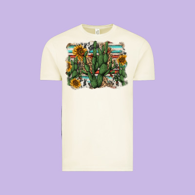 Serape Sunflowers Cactus Vintage Tee Designed By Adodesignshop