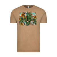 Vintage Coffee serape sunflowers cactus Vintage Tee - AdoDesignShop