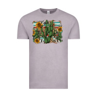 Vintage Zinc serape sunflowers cactus Vintage Tee - AdoDesignShop