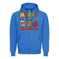 True Royal merry christmas paws Zipper Hoodie - MaliasSmallBusiness