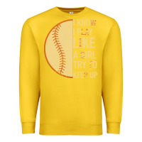 Lemon I Know I Play Like A Girl Try To Keep Up Softball Premium Sweatshirt - Bettercallsaul