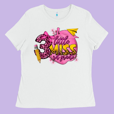 Little Miss 3 Rd Grade Ladies Tee Designed By Texasbilliewilder